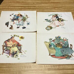 Norman Rockwell Four ages of love couples vintage prints
